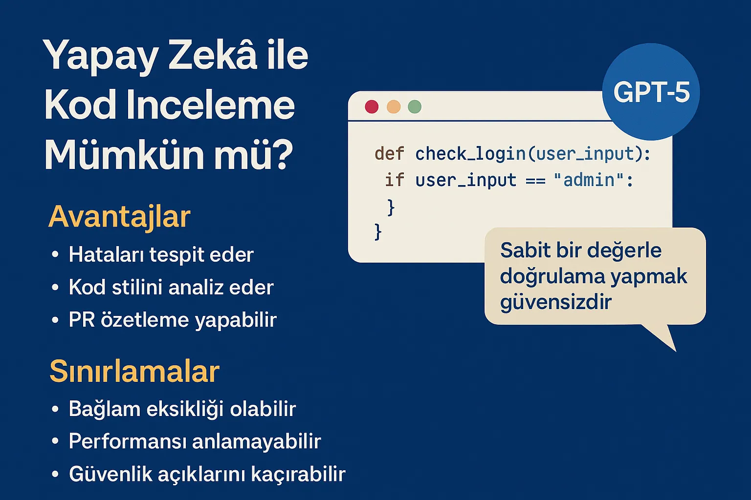 Yapay Zekâ ile Kod İnceleme Mümkün mü? GPT-5 ve Yeni Nesil Kod Denetimi