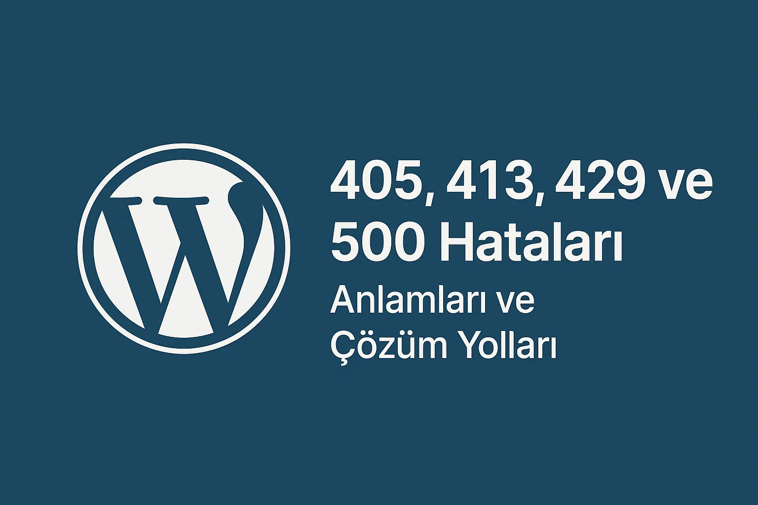 405, 413, 429 ve 500 Hataları: Anlamları, Nedenleri ve Kesin Çözüm Yolları